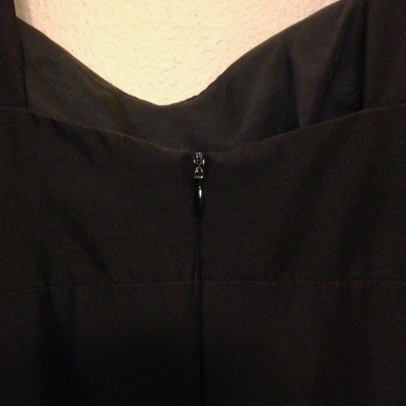 Black Silk Dress - Mid-Length - Picture 6 of 7
